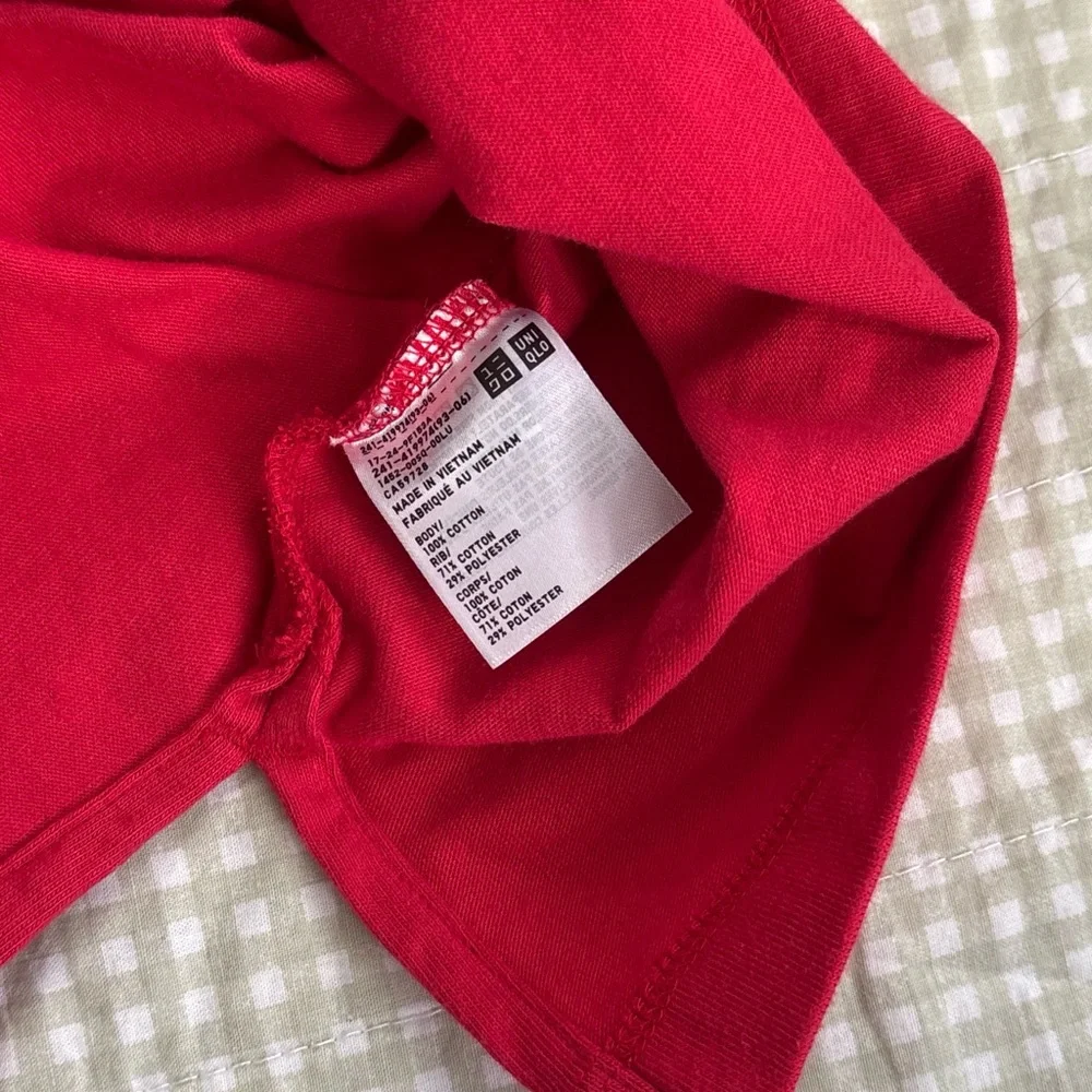 Uniqlo Red Cotton Crewneck Sweater Size XS - Picture 4 of 5